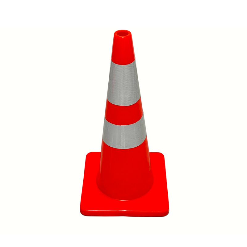 Vysoko elastický dopravný bezpečnostný kužeľ z PVC s voliteľnou váženou gumenou základňou pre kontrolu na ceste za každého počasia a izoláciu nebezpečenstva