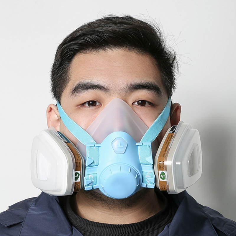 Dvojitá filtračná silikónová plynová maska